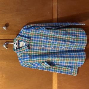 NWT Mini Boden Boys Long Sleeve Button Down Shirt